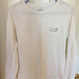White long sleeve Vineyard Vines T-shirt.